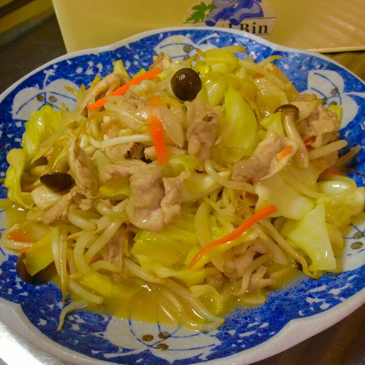 大盛り肉野菜炒め♪